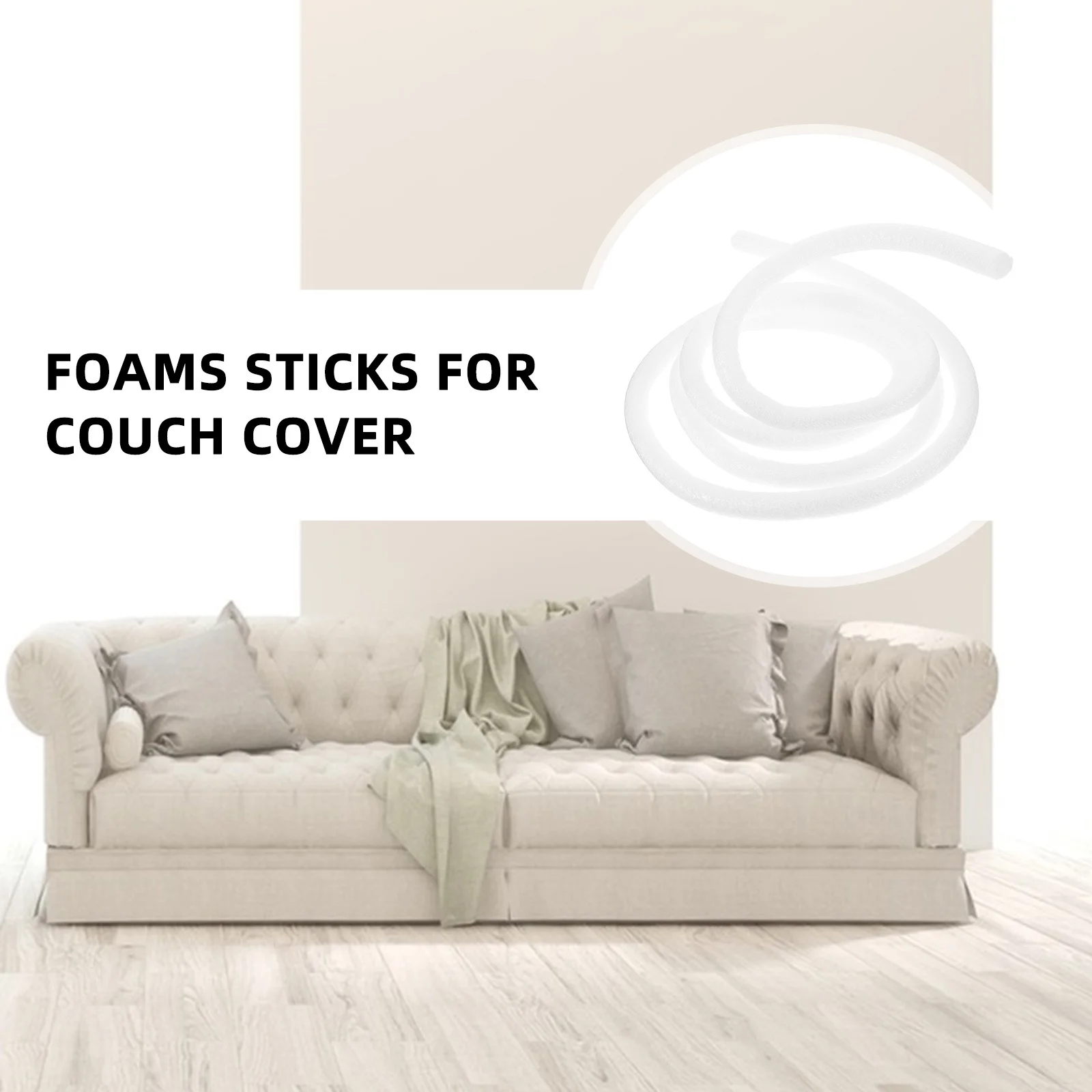 

Anti Slip Sofa Cover Grips Foam Tuck Rods for Couch Cushion Fixing Sticks Furniture Slipcover Accessories White Plastic Holders