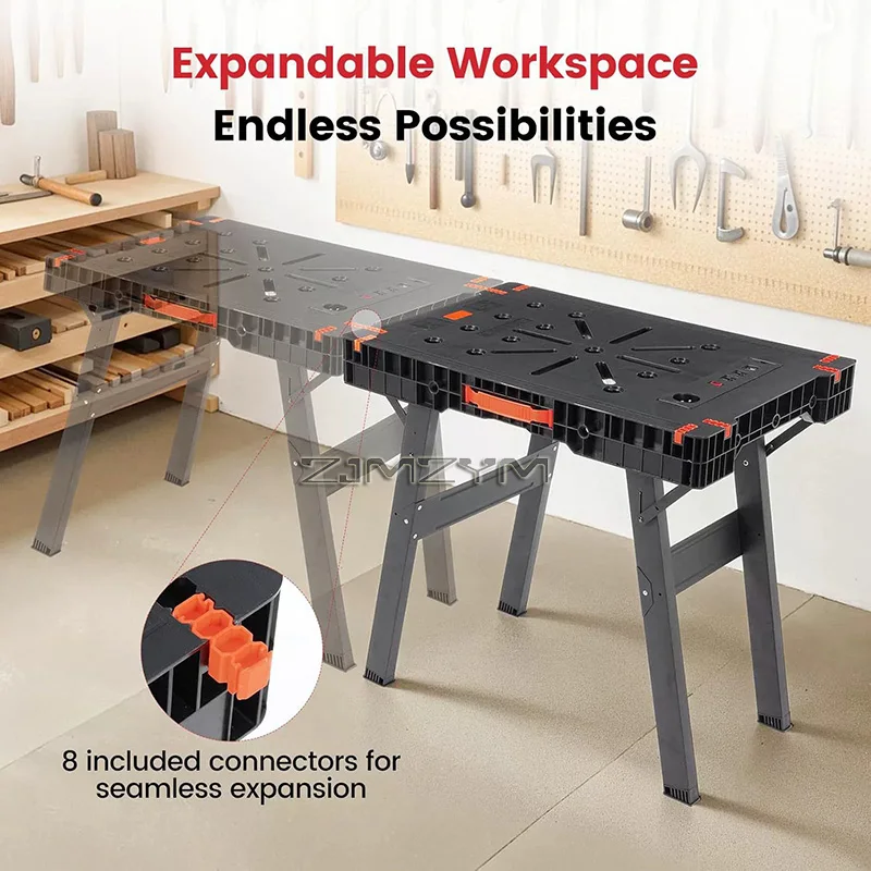 Ultra-Durable Quick Folding Workbench Portable Woodworking Decoration Operating Table for Home Improvement