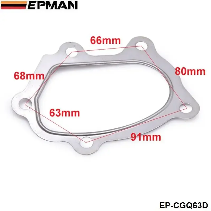 EPMAN  TD04 TD05 TF035 Turbo Turbine Inlet & Outlet Gasket For Subaru Impreza WRX EJ20/EJ25 Exhaust Header EP-CGQ63D