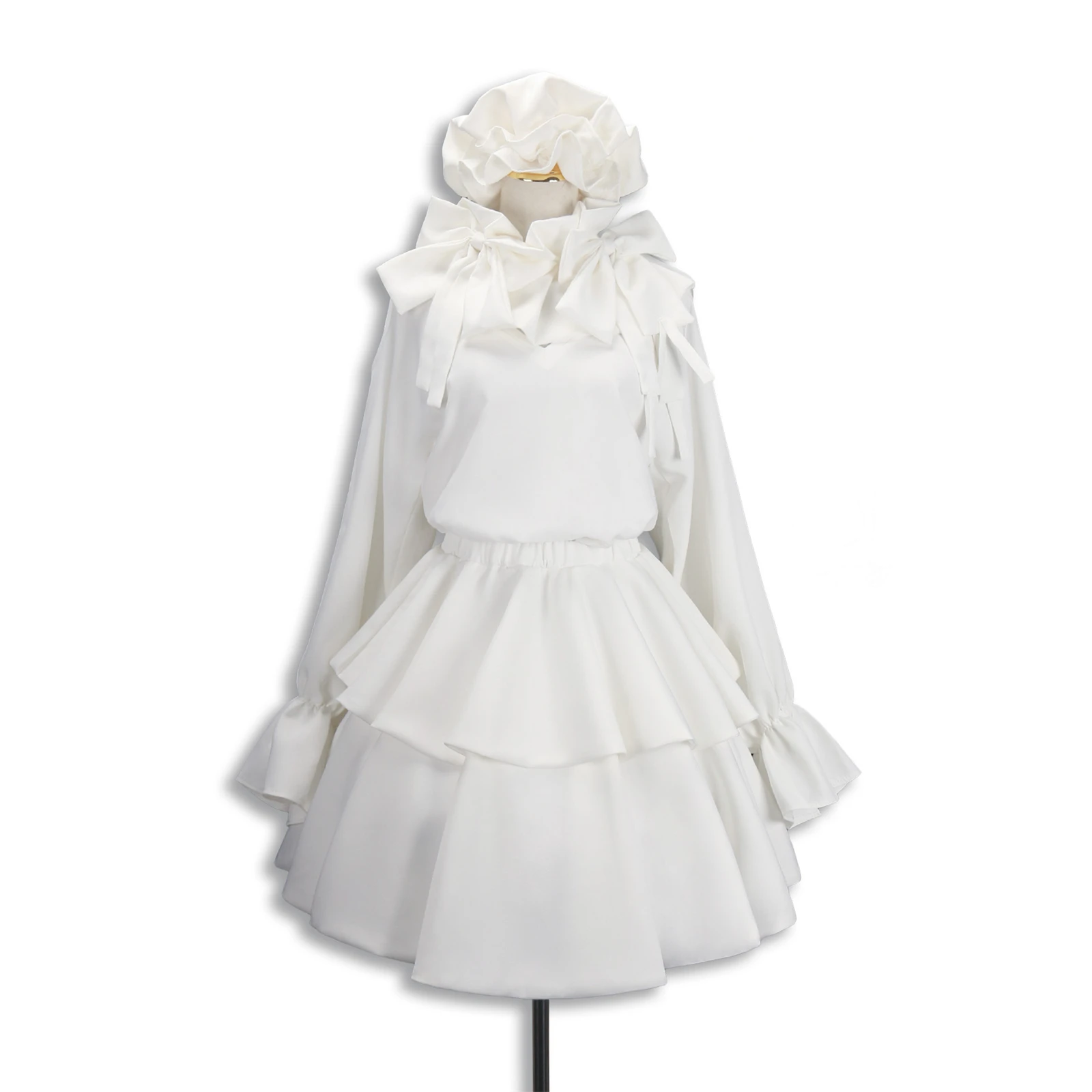 

Sua Cosplay Costume Anime Girl White Dress Cake Dress Wedding Dress Concert Singer Performance Costume Halloween Uniform