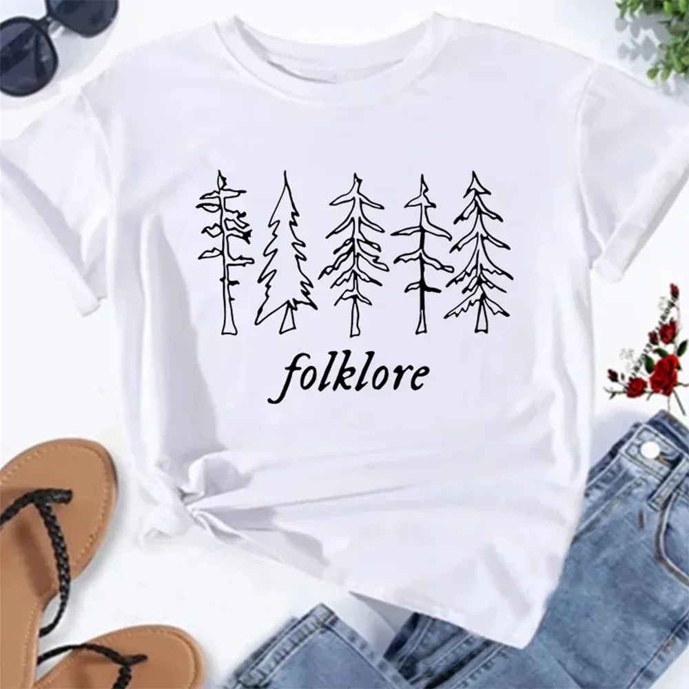 Camicia Folklore Taylor Music Swift album t-Shirt magliette grafiche ispirate al Folklore magliette estetiche carine Tee Gift for Fans