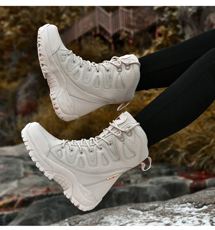 Winter Männer Motorrad Taktische Stiefel Frauen Lace Up Armee Wüste Damen Komfortable Klettern Wanderschuhe Anti-Slip Jagd Stiefel – Detail 23