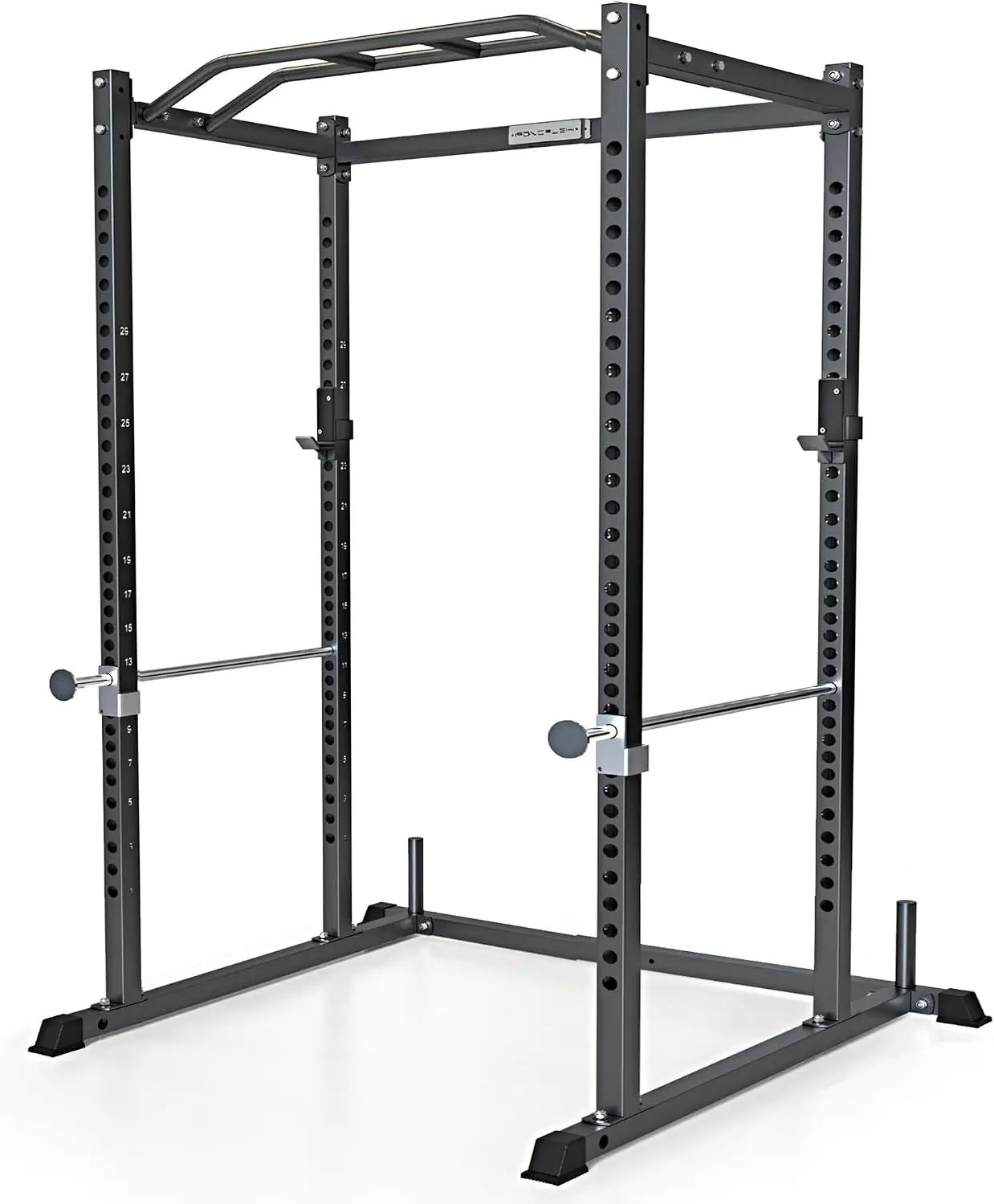 Home Gym Power Rack: Multi-Function Squat Rack with J-Hooks and Solid Safety Bars – Power Cage Bench Rack (Power Rack Only)