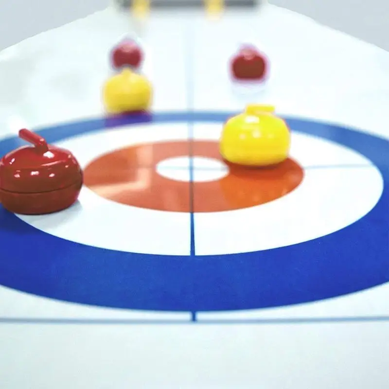 652F Tabletop Curling Game for Kids, Adults & Family Fun Indoor Sports Game Come with Tabletop Curling Stones, Easy to Set Up