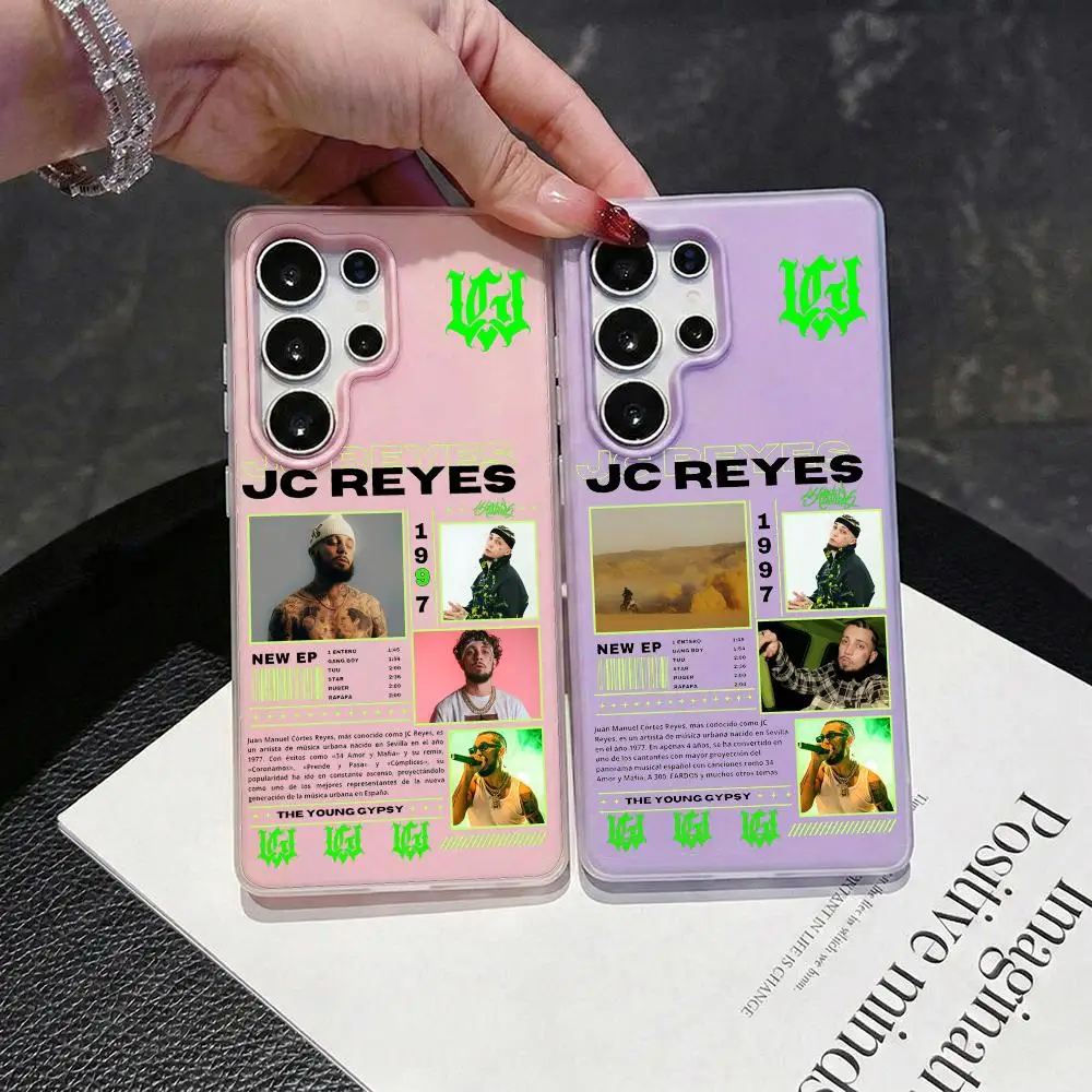 Rapper JC r-REYES Tour Phone Case 2-in-1 Detachable Clear Case for Samsung S26-S22 Multi-Color Card Holder Soft TPU