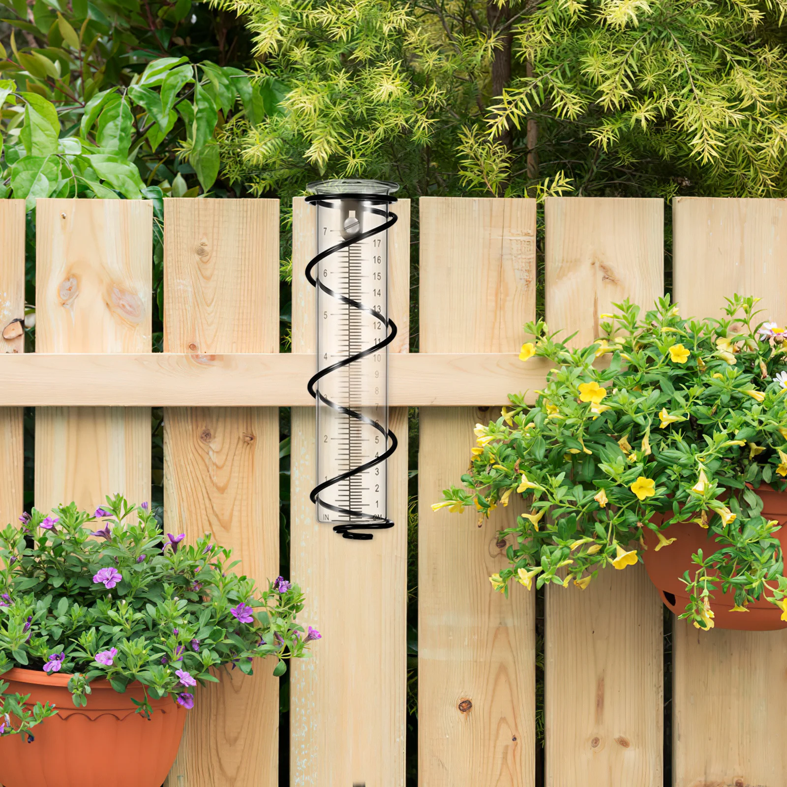 

Patio Landscape Garden Rain Gauge Ornament Gauges Outdoors Measure for The Lawn Precise