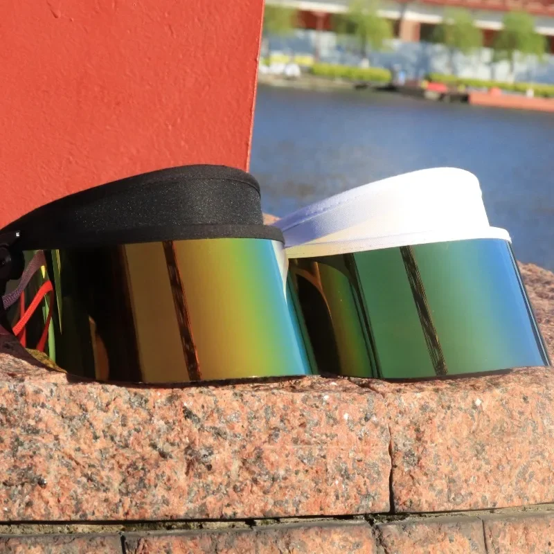 Multiple Color Visor Sun Protection Summer 2023 Cycling Hat Rainbow Sunglasses Outdoor Sun Visor Hats  UV Anti-Scratch Hat