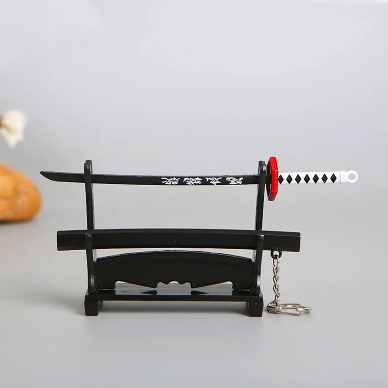 17cm Demon Slayer Sword Keychains Mini Katana Samurai Key Chain Anime Figure Tanjiro Sword Model Pendant Decoration Toy Gift view 4