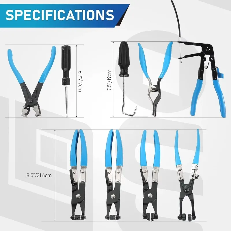 9PC Slangklem Clip Remover Tang Gereedschapsset