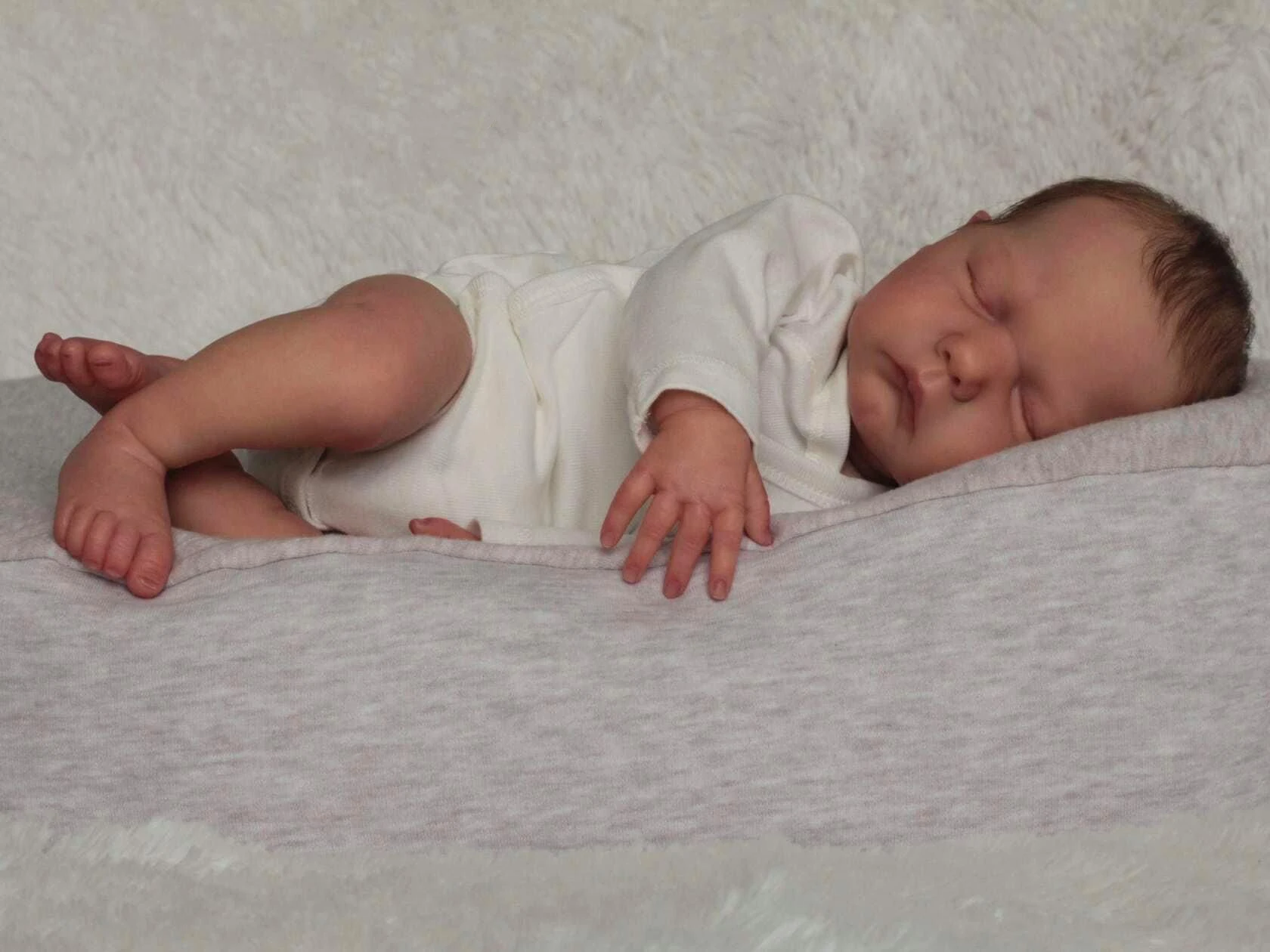 NPK 19inch Lifelike Reborn Doll Hand Root Hair Soft Body Marley Bebe Limited Edition Newborn Doll Collectible view 4