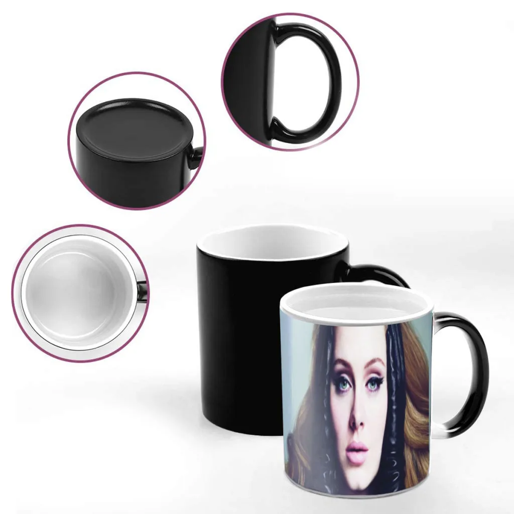 Pop Singer Adele Adkins Music Star Creativity Change Color Chang mug Ceramic mug Hot Coffee Cup Breakfast Cup mug Friend Gift