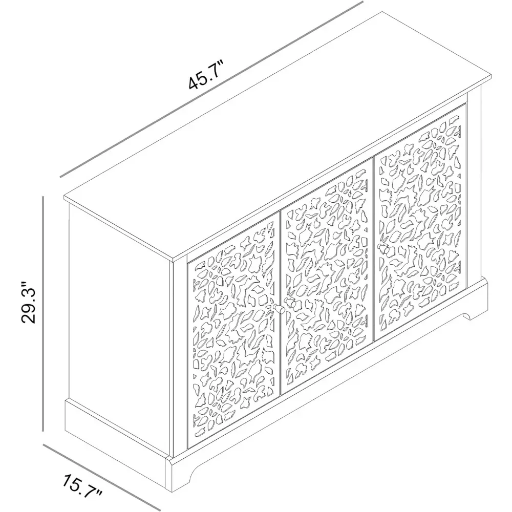 

Culbin 3 Door Storage Cabinet, Accent Furniture, Cupboard for Living Room, Hallway, Kitchen, Sideboard,