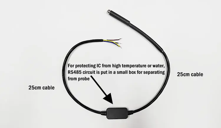 2 قطعة RS485 Modbus مقاوم للماء مجـس مستشعر الرطوبة درجة الحرارة درجة الحرارة الرطوبة قذيفة الإسكان HTU DHT