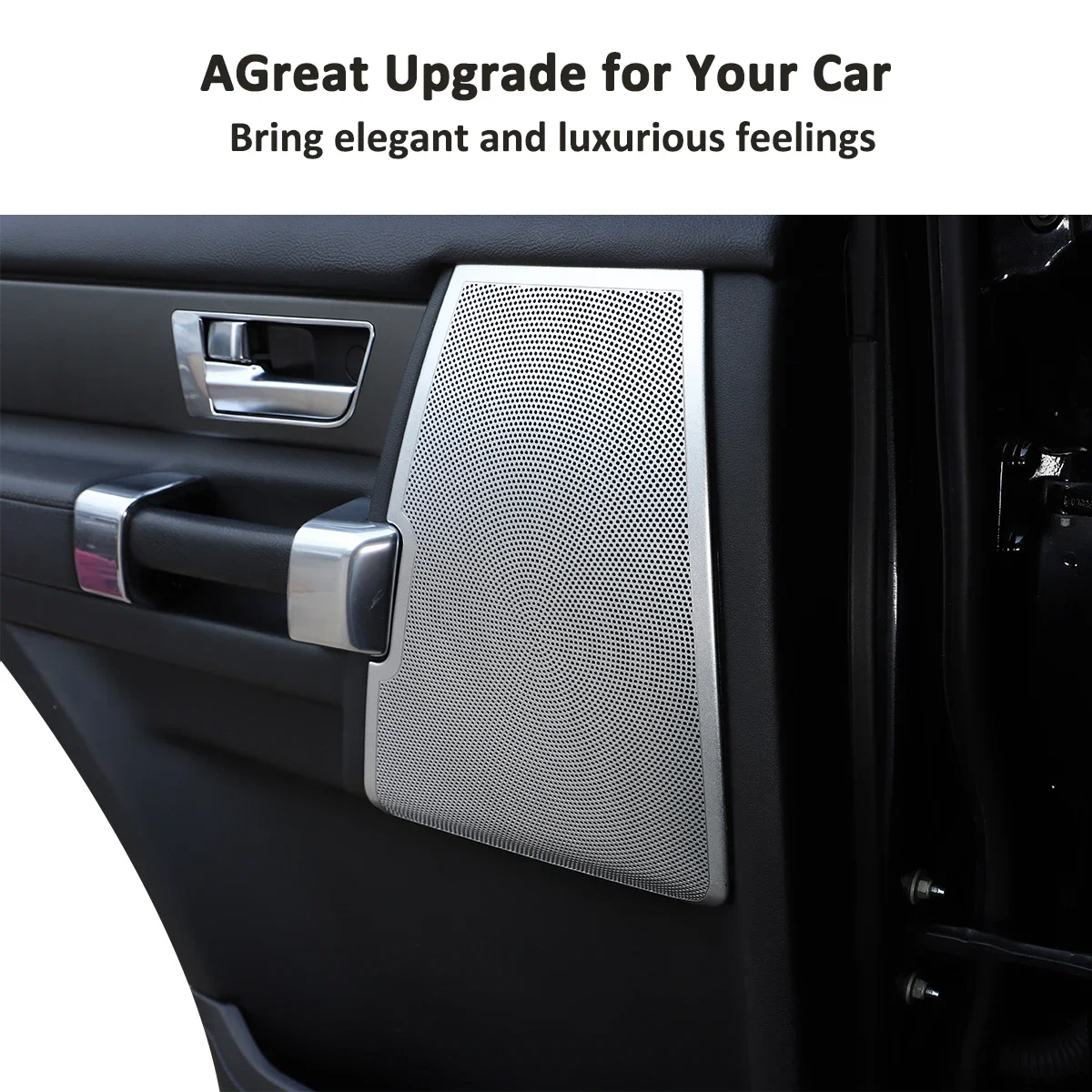 

For Land Rover Discovery 4 LR4 2010-1016 Stainless steel Silver Car Door Speaker Cover Trim Sticker Car Accessories