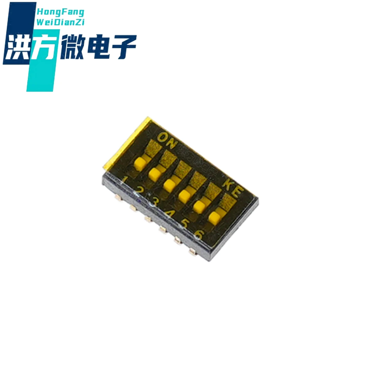 5ชิ้นต้นฉบับแป้นหมุน, ระยะห่าง1.27มม., Ke, SMD(J-Pin) เข้าโค้ง, ห่อเท้า, ชุบทอง, สวิตช์6ตำแหน่ง, รุ่น: DSHP06TJGER