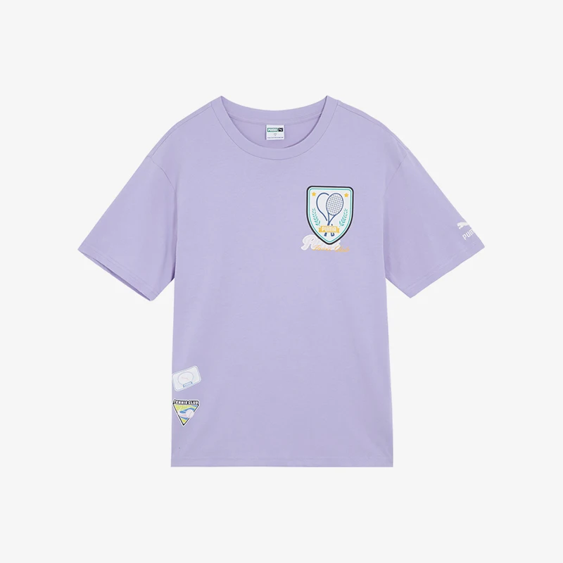 

Puma подлинная новая мужская и женская повседневная свободная дышащая футболка с короткими рукавами с принтом 625805-67