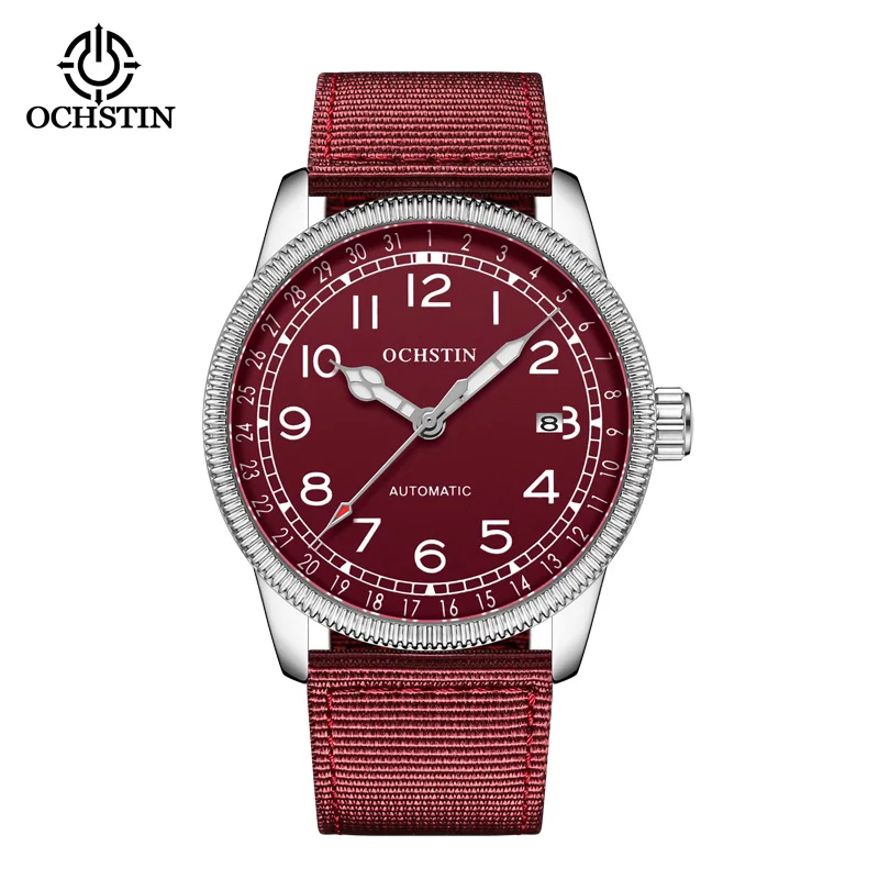 OCHSTIN Automatic Mens Watches Top Brand Luxury Auto Date Mechanical Military Sports Male Clock Luminous Hands Gift for Husband