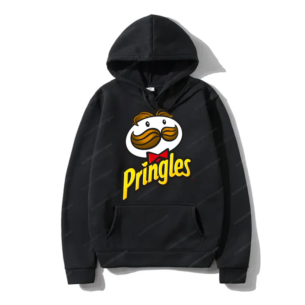 Pringles Potato Chip Print Funny Brand Hoodie Autumn Winter Sweatshirts Coats Pullover Fleece Sweater Brand Clothes Hip Hop