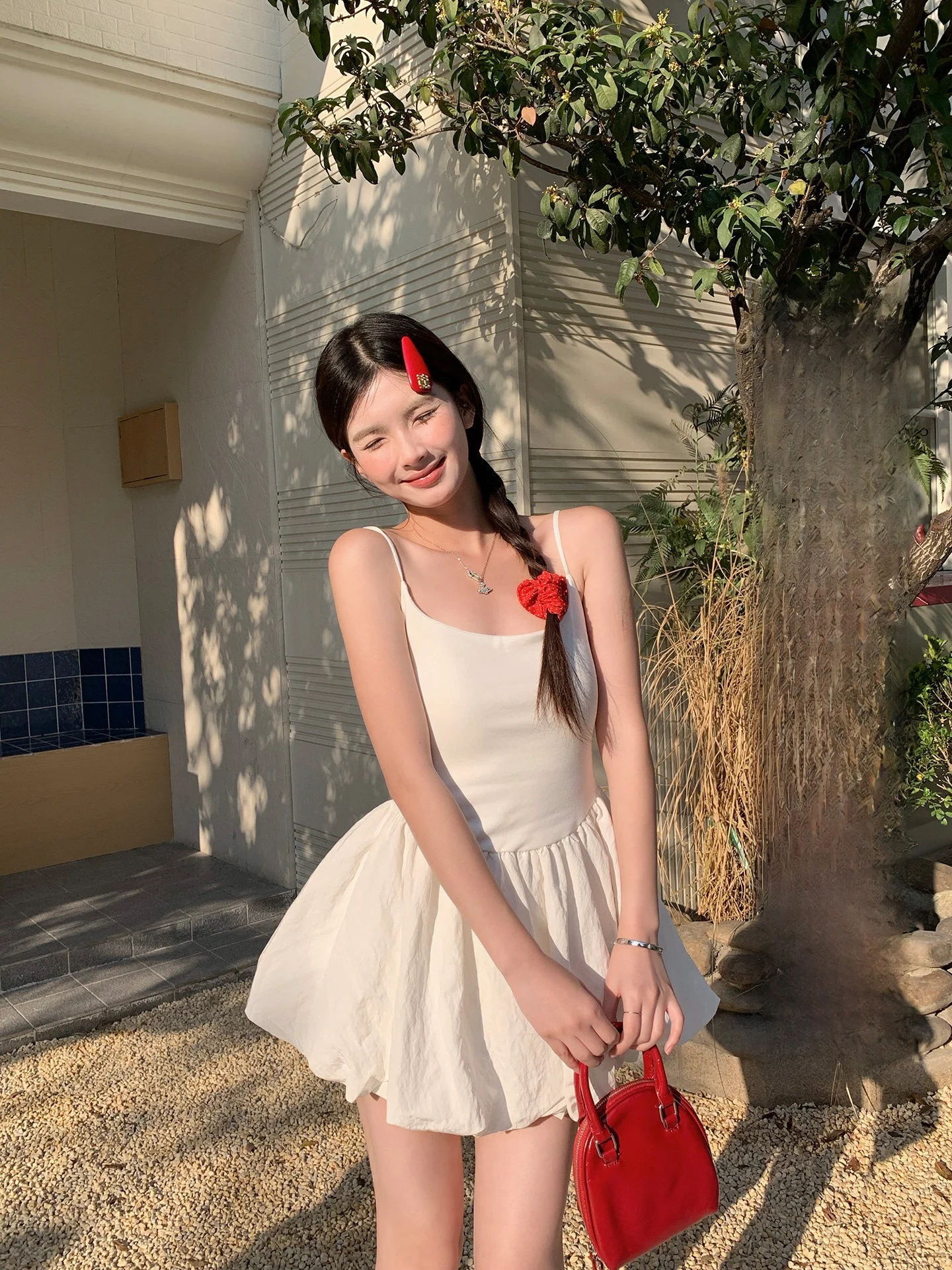 summer-ort-skirt-su-sansan-korean-sle-first-love-white-dr-women's-new-2026-bloom-dr-ballet-sle-cotton-blend-dr