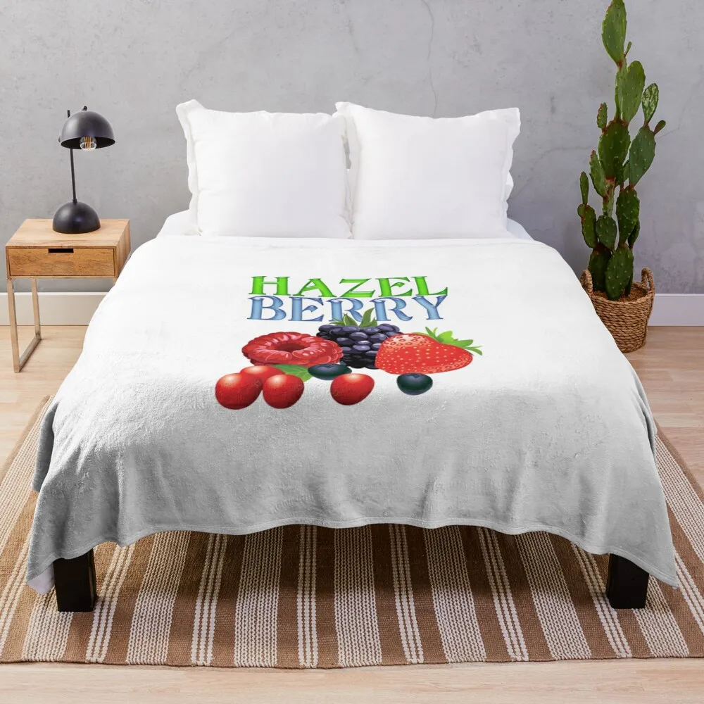 Hazel Berry Throw Blanket Beach Blanket Summer Blanket