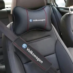 Car Headrest Cover Auto Seat Cover Head Neck Rest Pillow for VW Volkswagen Golf Polo Passat Touran Jetta GTI Tiguan Car-Styling