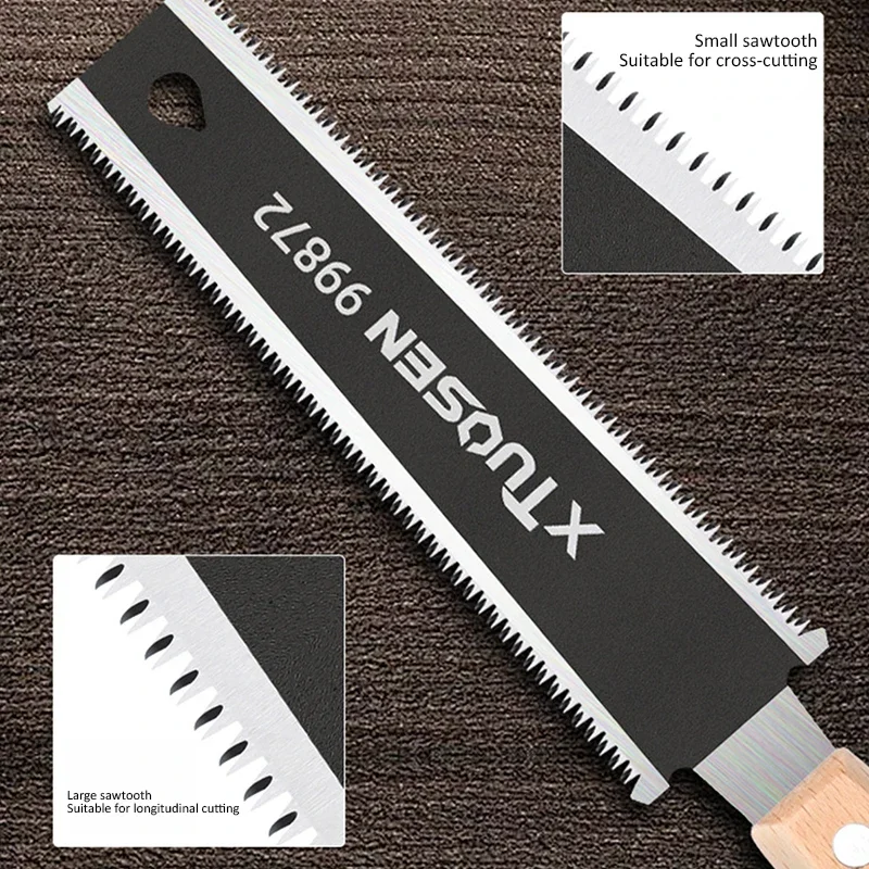 Lama flessibile per sega a mano singola/doppia faccia per taglio a filo Strumenti per la lavorazione del legno domestici Seghe piatte di precisione a denti fini