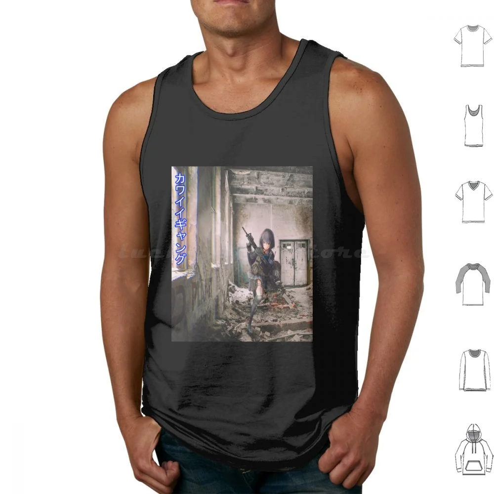 Anime Girl In Warzone 2 Tank Tops Vest Sleeveless Anime Girl Anime Kawaii Anime Kawaii Senpai Anime Edit Anime Girl With Gun