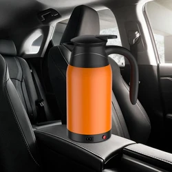 12V/24V 1000ML Car Electric Kettle Digital Display Car Electric Pot Stainless Steel Coffee Kettle Boiling Water Cup For Travel