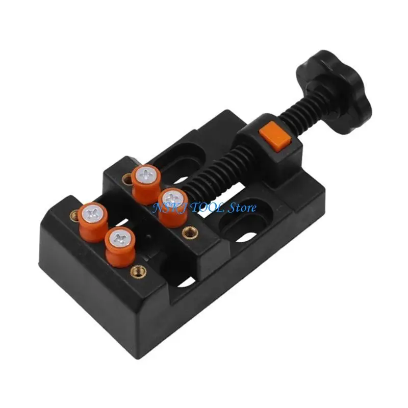 

L8RC 8 Holes Carved Mini Woodworking Clamp DIY Table Vice Adjustable Flat Pliers Tool