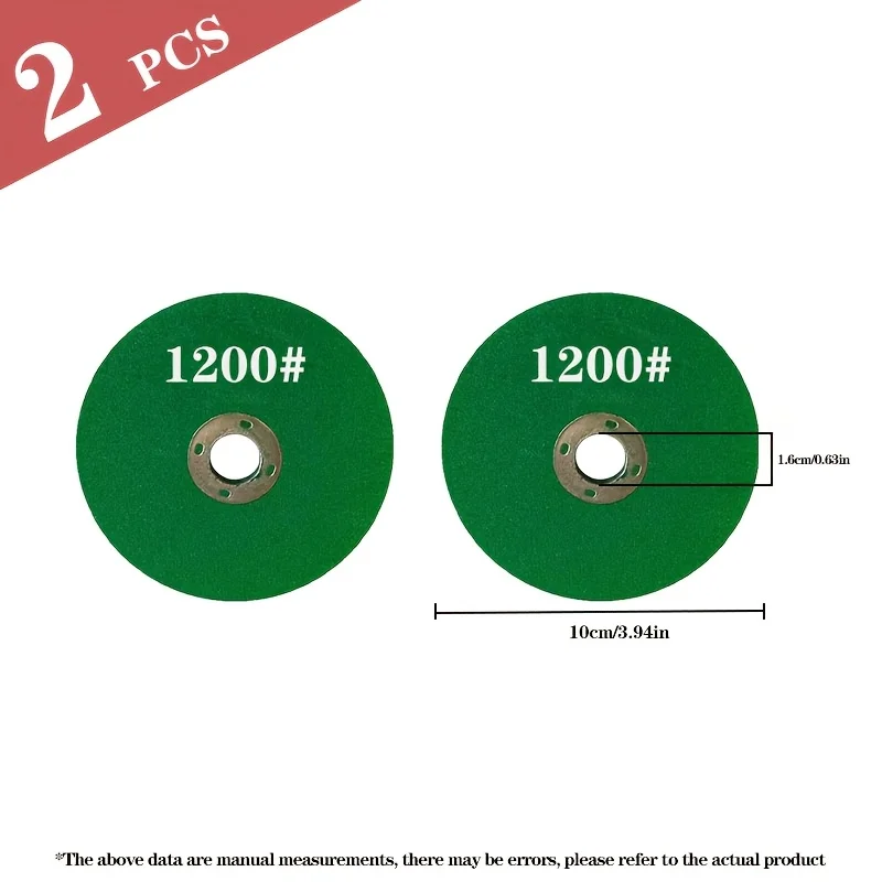 2/4 piece set 3.9inch 1200-grit resin grinding wheels, suitable for angle grinders M10, ideal for Halloween, Christmas, and holiday gifts