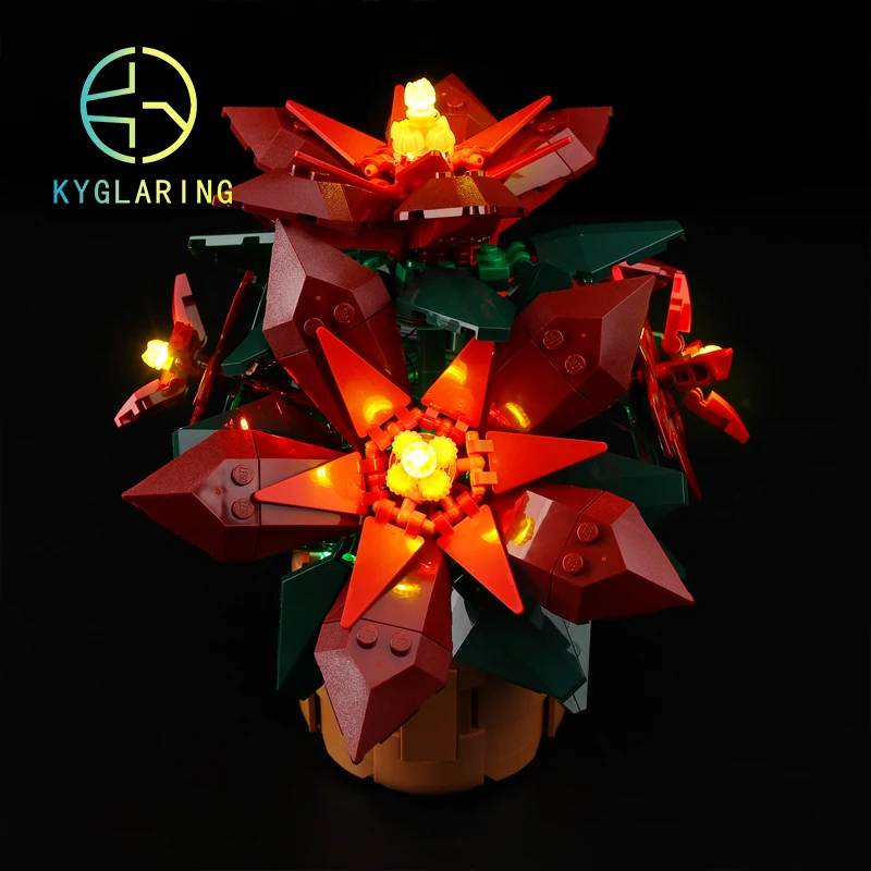 Kyglaring Light Kit For 10370 Poinsettia Building Blocks LED Kit Toys (NOT Include the Model)