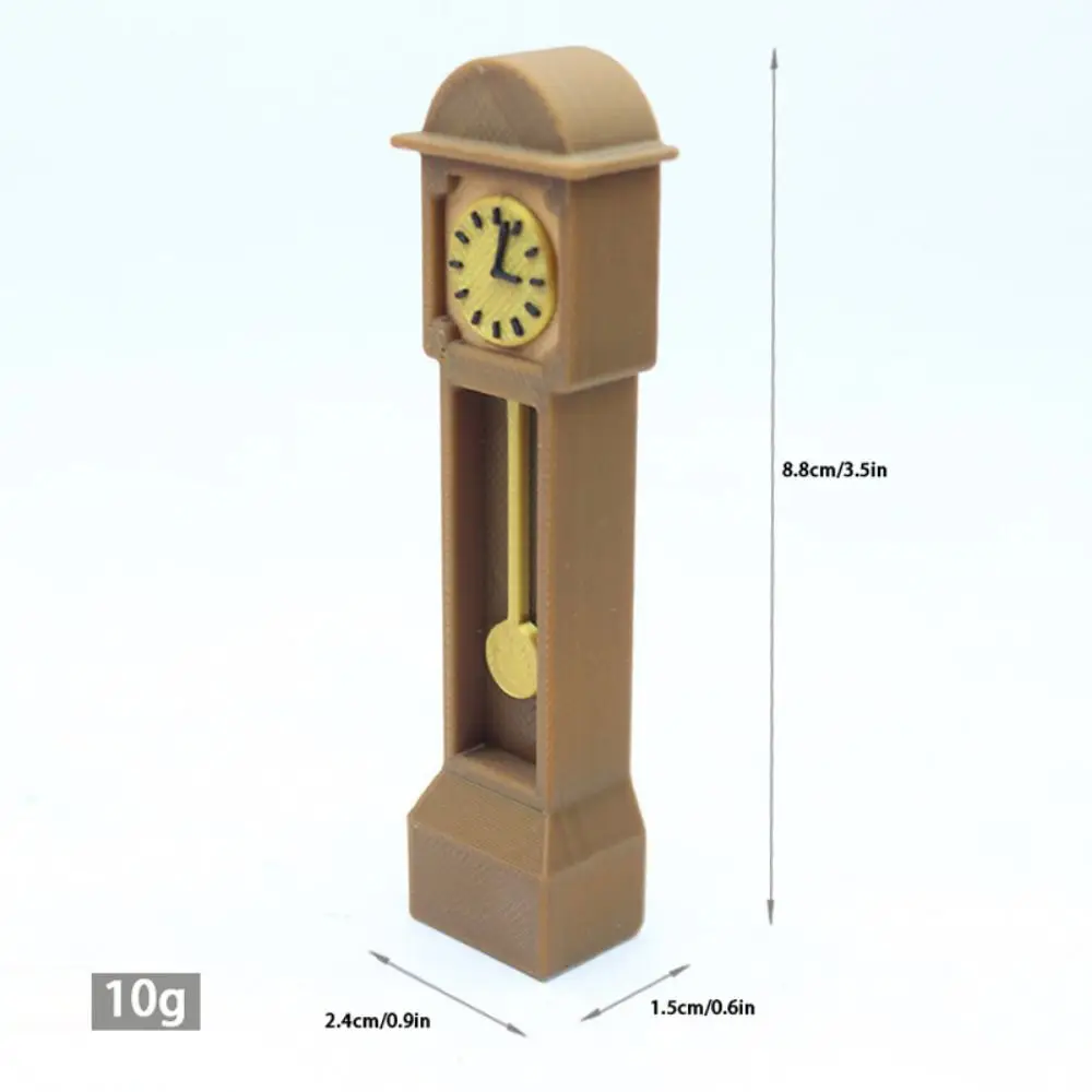 PLAドールハウスフロアクロックドールハウス家具ヴィンテージデコレーションスタンディングクロックモデルミニミニチュアフロアクロック