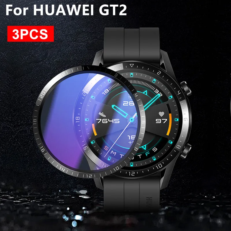 1-3pcs HD Clear Protective Film for Huawei GT 2 46mm 42mm Full Coverage Screen Protector for Huawei GT2 Smart Watch Not Glass