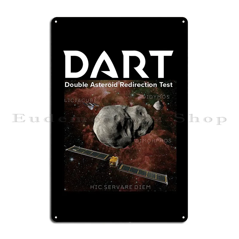 dart double asteroid redirection test Metal Plaque Poster Home Retro Cave Party printed Tin Sign Poster