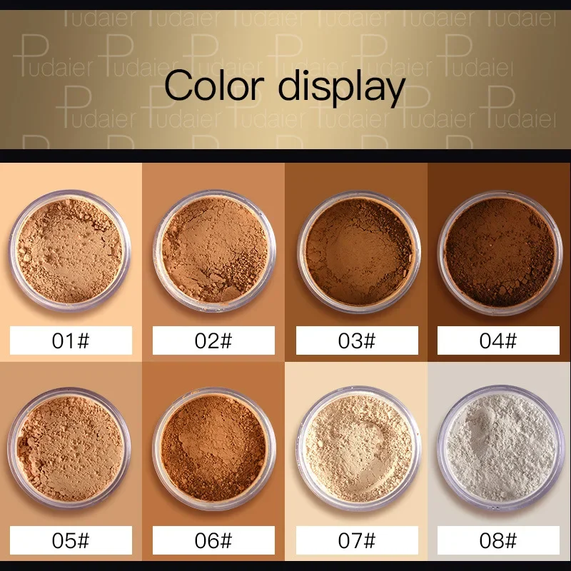 30g 8color Makeup Loose Setting Powder Matte Mineral Concealer Finishing Bronzer Contour For Black Dark Skin makeup free ship