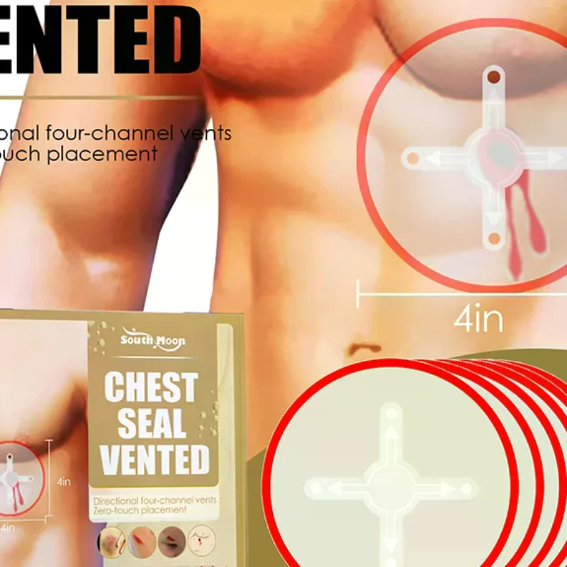 

6 шт., нагрудный уплотнитель, быстрая и полезная повязка на рану, экстренная повязка, повязка, аптечка, аксессуары с вентиляционным отверстием, комплект для травм, поставки