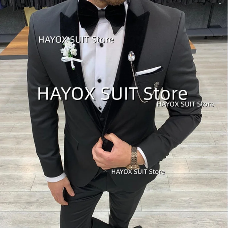 

3 Piece Men's Suit Slim Fit Business Formal Fashion New Wedding Groomsmen Prom Tuxedo(Jacket+Vest+Pants)