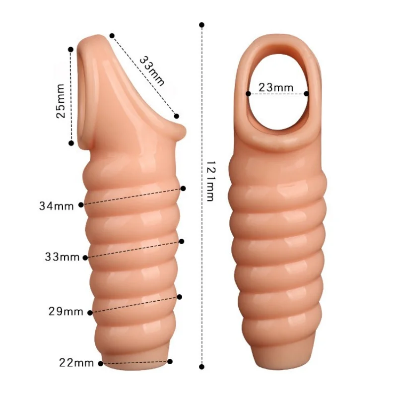 سيليكون الجلد اللون القضيب محسن للرجال ، خاتم الديك كم ، قفل مزدوج ، تأخير القذف ، الانتصاب أقوى ، ألعاب الجنس