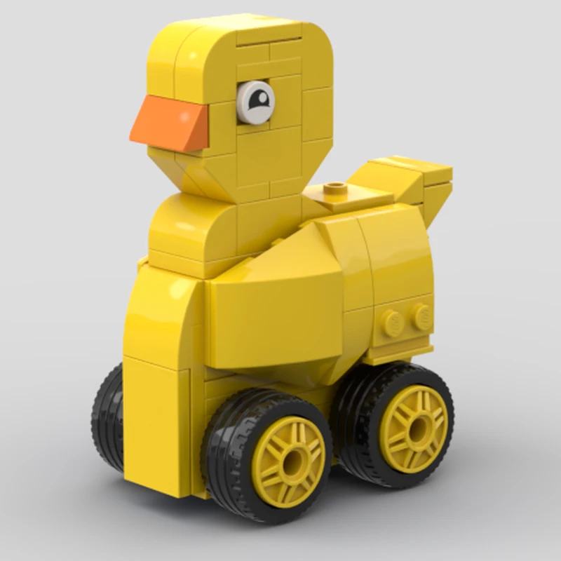 

182 шт. MOC The Duckymobile, креативный мультяшный автомобиль, сделай сам, обучающая сборная модель, строительные блоки, игрушки на день рождения, подарок