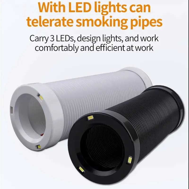 60W Soldering Iron Fume Extractor with LED Light  ESD Carbon Filter Sponge Smoking Instrument for Electronic Component Repair