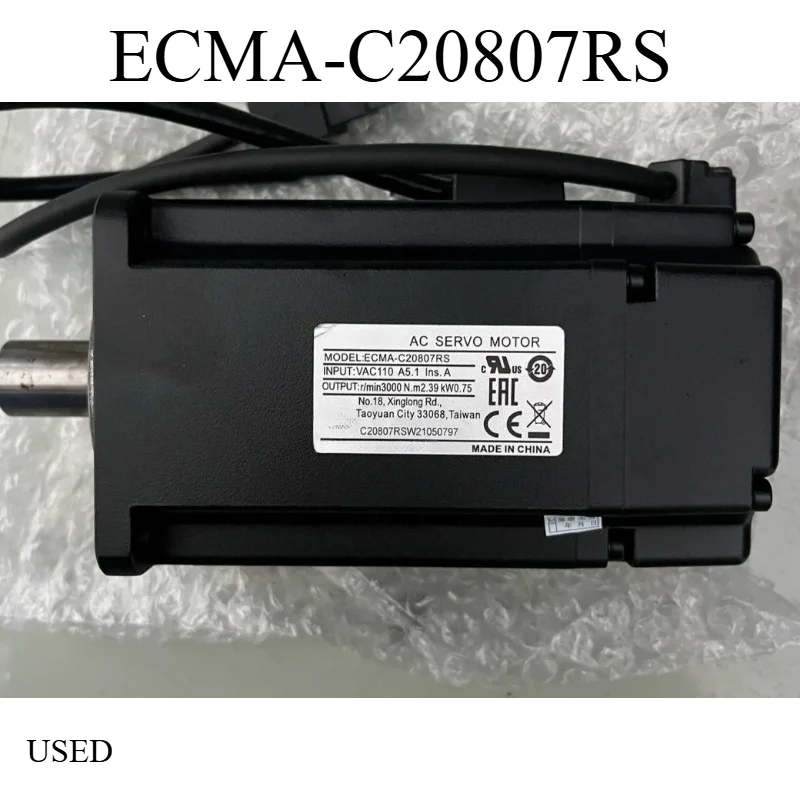 Servo motor ECMA-C20807RS 750W power, 110V input voltage, 3000 rpm