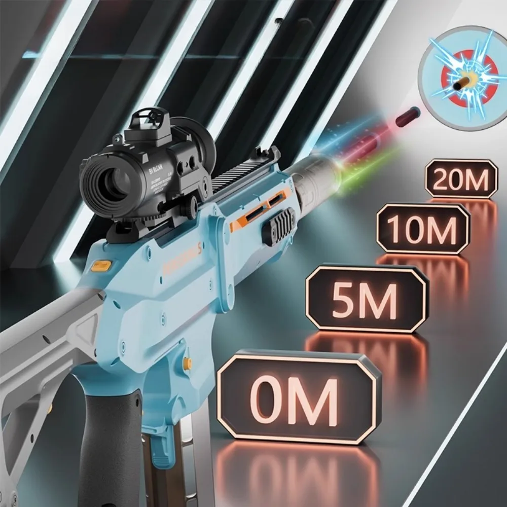 子供用電動高速連射ソフト弾丸玩具銃、屋外スポーツCSゲーム用武器、男の子へのプレゼント