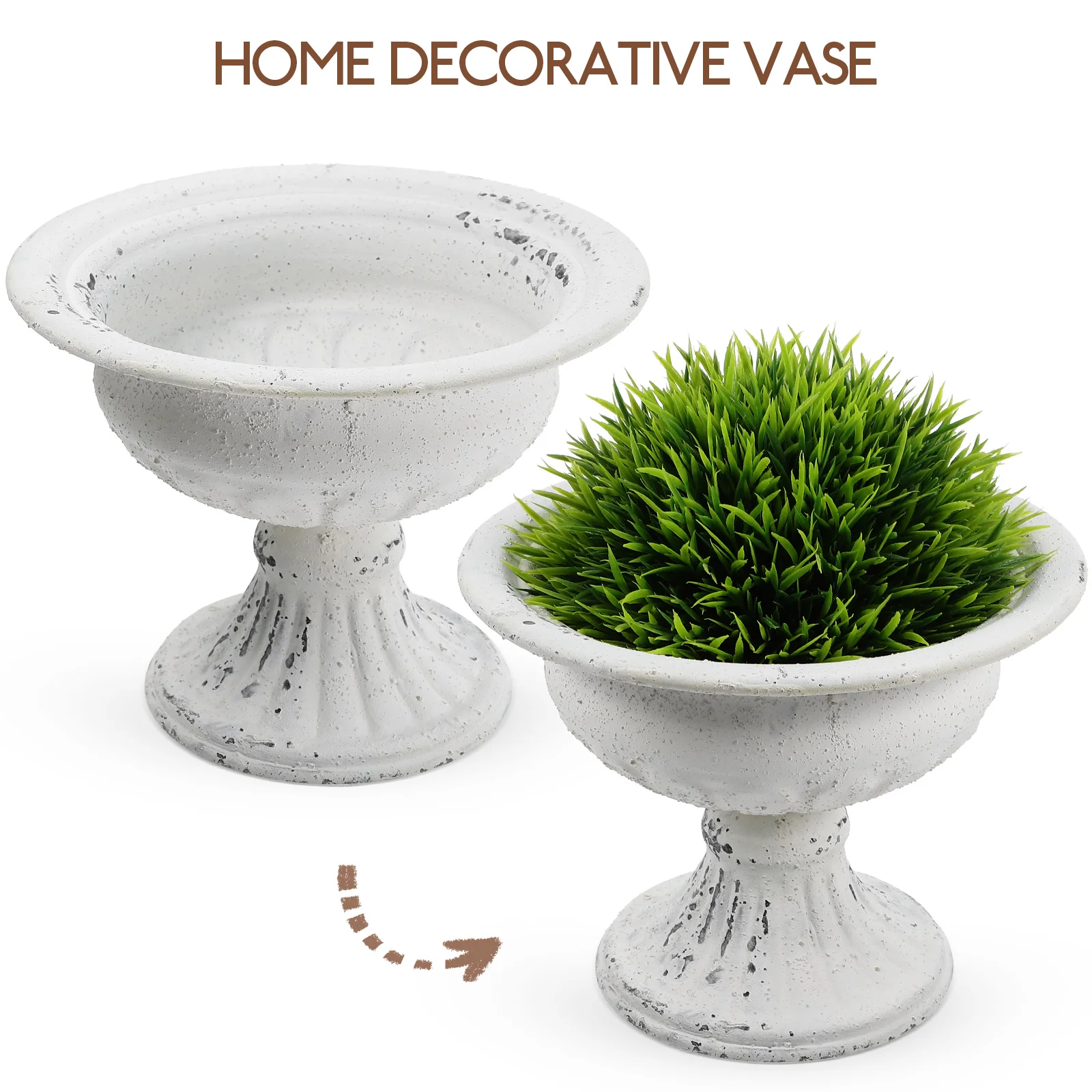 

Vintage Metal Flower Vase Decorative Tabletop Iron Planter For Dried Flowers Retro Desktop Adornment Wedding Home Decoration