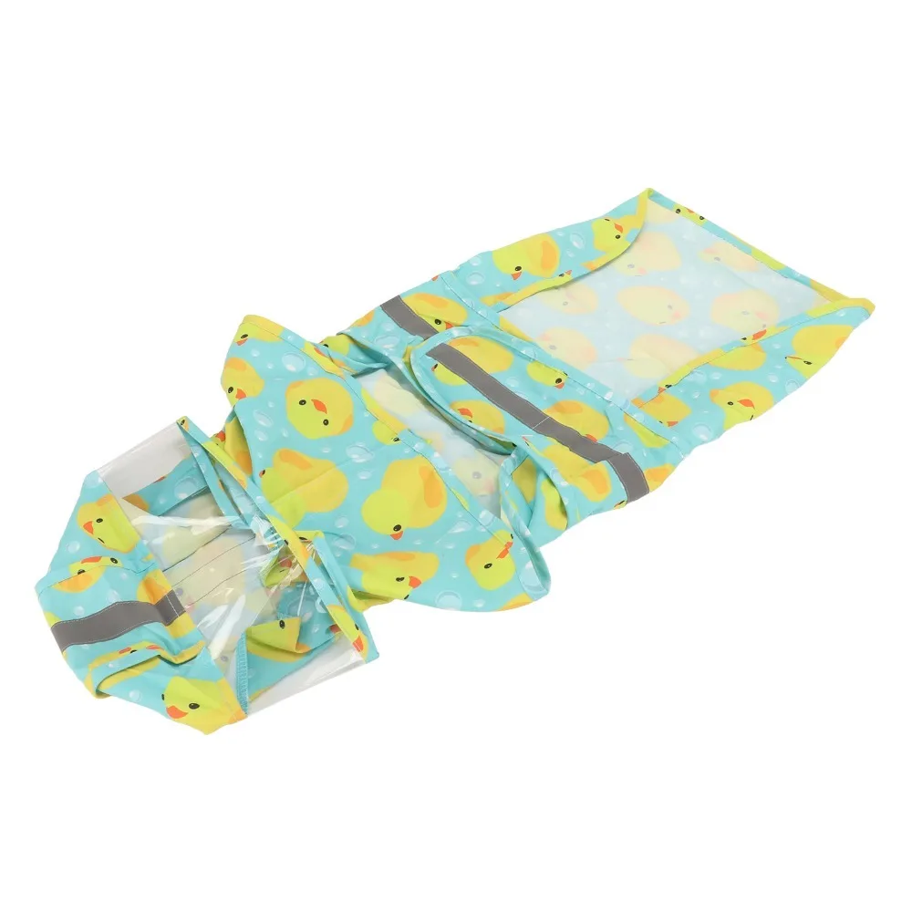 Water Proof Pet Raincoat Bright Yellow Light Weight Duck Rain Outfit Cute Adjustable Fit Dog Bath Duck Rainwear Park Walk