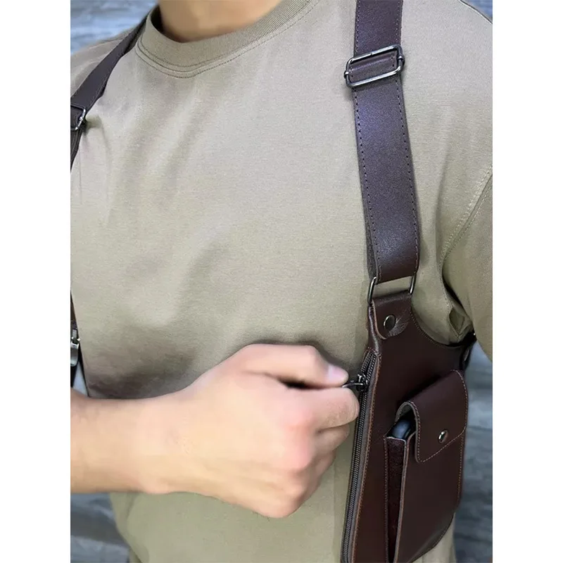 Vintage Adjustable Shoulder Strap Crossbody Bag Underarm Bag Halloween Wallet Phone Bag Medieval Steampunk Cosplay Props