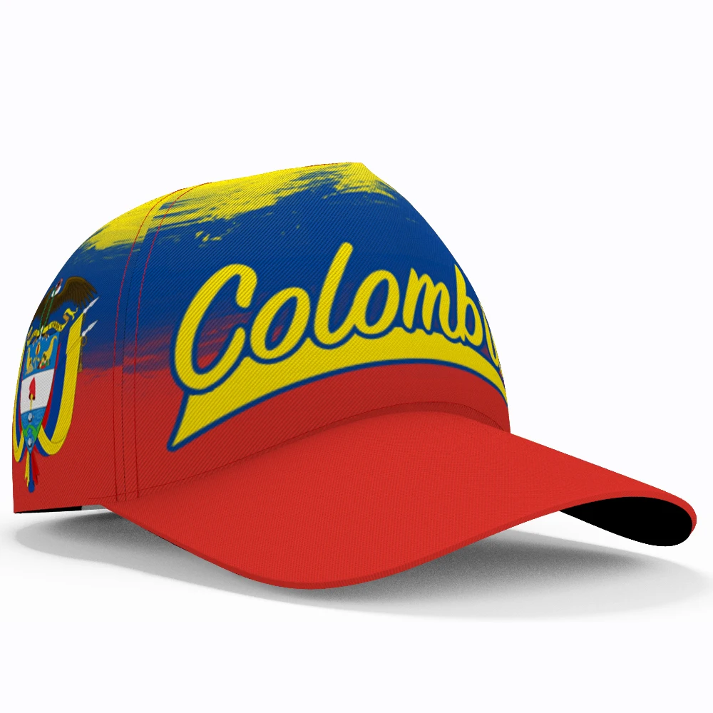 Colombia Baseball Caps Custom Made Name Number Team Logo Co Hat Col Country Travel Spanish Nation Republic Flag Photo Headgear