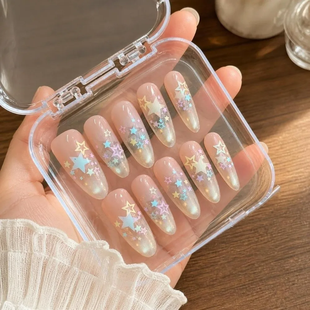 12 Grids Nail Art Sequins Kit Multicolor Mixed Shape Nail Art Glitter Set Star Polka Dots Nail Charms Decorations