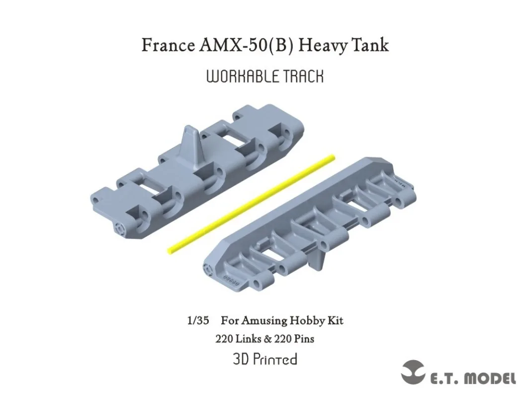 ET model 1/35 P35-040 France AMX-50(B) Heavy Tank Workable Track (3D Printed)