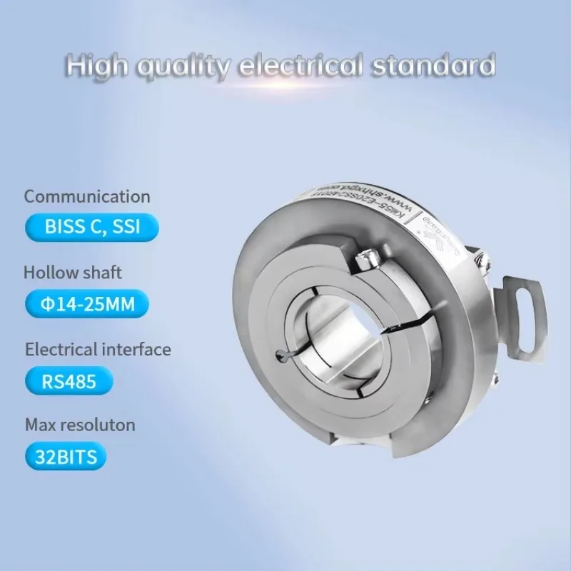 KM55 16+(17-24Bits) Absolute Multiturn Encoder 25mm Hollow Shaft Resolver to Encoder