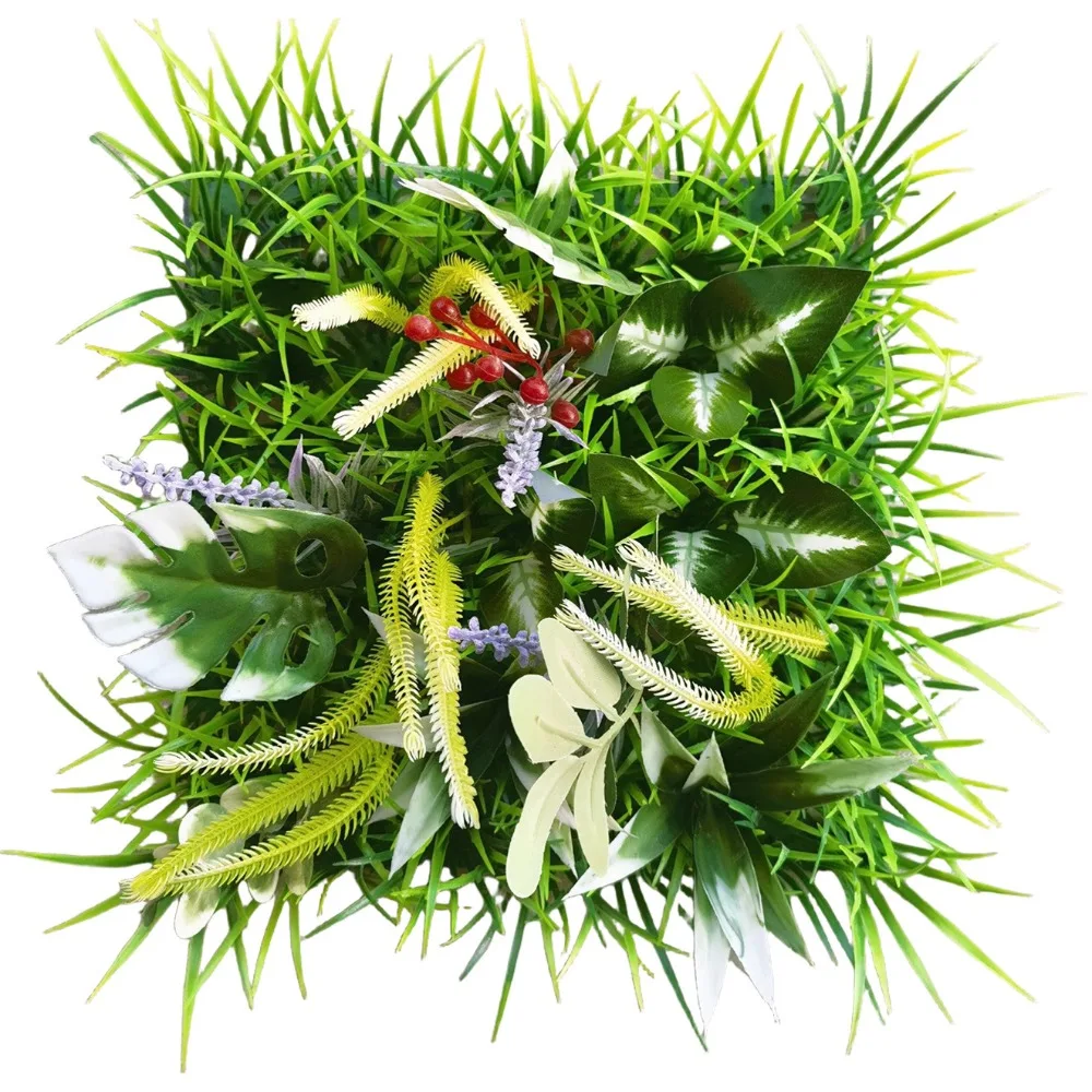 

DIY Artificial Plant Wall Panel Flower Eternal Life Artificial Eucalyptus Carpet Lifelike Durable Fake Green Grass Mat